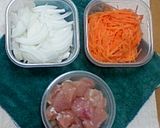 簡単★から揚げ甘酢野菜のせ作り方1写真