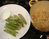 グリンピースご飯（玄米版）作り方1写真