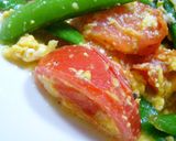 スナップえんどうとトマトのにんにく炒め作り方6写真