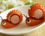 でんでん虫のウインナー飾り切り♪キャラ弁作り方6写真