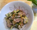 バジルたっぷり♪豚肉とズッキーニ炒め作り方5写真