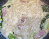 簡単カルボナーラうどん作り方3写真