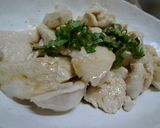 ねぎたっぷりソースで食べるつるりん鶏胸肉作り方8写真