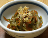 きんぴらごぼうの卵焼き　お弁当のおかず作り方4写真