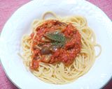 ナスとツナのトマトソースパスタ作り方6写真