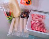 ＊もっちもちの豚肉くるくるテリマヨ＊作り方1写真