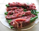 牛肉の野菜巻き バルサミコ味作り方2写真