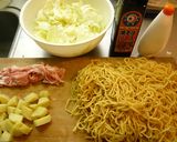 足利名物　じゃが芋入りソース焼きそば作り方1写真
