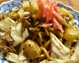 足利名物　じゃが芋入りソース焼きそば作り方7写真