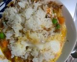 レンジ簡単中華風ロコモコ味炒飯弁当作り方9写真