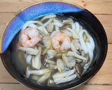 超簡単！エビとアサリの和風海鮮うどん作り方4写真