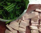 スパムとほうれん草のチャンプルー作り方1写真