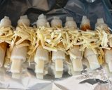 【簡単】お餅ちくわチーズ焼きお好み焼き風作り方4写真