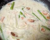 鮭と白みそのクリームパスタ作り方6写真
