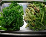 茎ブロッコリーと牛肉のオイスター炒め作り方1写真