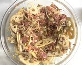 ワンボールレンジ、豚肉と蓮根の梅肉蒸し！作り方3写真
