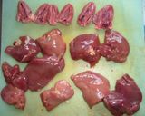 うまガッツリ♪鶏レバネギ丼作り方1写真