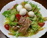ツルシコ新食感!坂本製麺冷やし中華麺♪作り方2写真