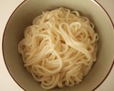 小松菜とツナのあんかけ月見うどん☆作り方1写真