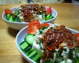 韓国風ピリ辛ドレッシングで豆腐サラダ作り方4写真