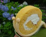 雨の日のお散歩♡かたつむりロールケーキ作り方18写真