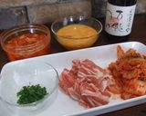 鉄板皿豚キムチ作り方1写真