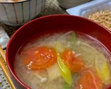トマトと長ネギのお味噌汁♪作り方3写真