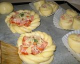 大人な味❤ソーセージ＆チーズのピザパン作り方5写真