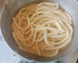 春菊と鶏むね肉の簡単白だしうどん作り方3写真
