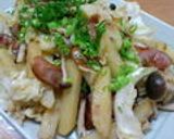 キャベツたっぷりバター醤油作り方6写真