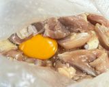 肉汁閉じ込める！鶏もも肉の青のり唐揚げ作り方2写真