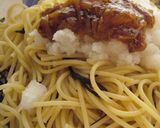 塩昆布＆バター和風パスタ☆なめたけおろし作り方3写真