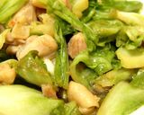 鶏皮で、キャベツが美味しい炒め物。作り方6写真