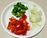 ミニ三角の厚揚げとパプリカの甜麺醤炒め作り方2写真