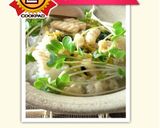 ほたて味~♬ふんわり卵スープ飯作り方5写真