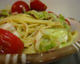 キャベツ！トマト！ツナ！でペペロンチーノ作り方6写真