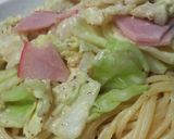 キャベとハム★粒マスタードクリームパスタ作り方4写真