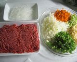 野菜たっぷりひき肉のレタス包み作り方1写真