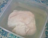 ☆鶏胸肉と水菜のサラダ✿梅マヨわさび☆作り方1写真
