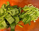鶏がらスープの素で☆小松菜と豚こま炒め作り方2写真