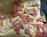 鶏肉とそら豆のクリームパスタ作り方2写真
