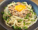 簡単♪おいしい♪塩昆布納豆パスタ作り方5写真