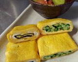 焼き海苔入りの卵焼・胡瓜入りの卵焼家作り方7写真