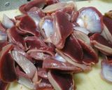砂ずりのニンニク炒め作り方1写真