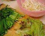もやしとニラの炒め物作り方1写真