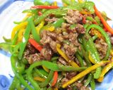 台湾家庭料理♪ピーマン＆牛肉の炒めもの♪作り方4写真
