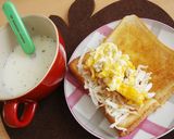 ★食パンdeたまご野菜サンド★作り方7写真