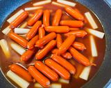 赤ウインナー入り甘辛ケチャップトッポギ作り方4写真