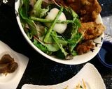 簡単!カリカリ豚とパリパリ野菜の温玉丼作り方5写真
