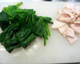 ほうれん草と鶏ハムのごま酢和え作り方1写真